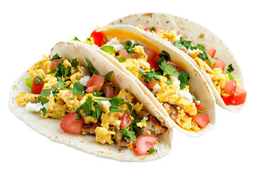 Breakfast Taco Isolated on a Transparent Background