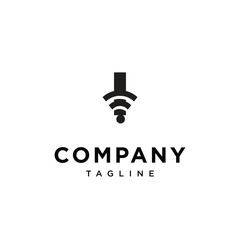 Letter I wifi signal logo icon vector template.eps