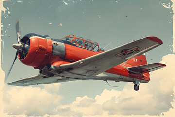 Air Plane Business Concept on Canvas