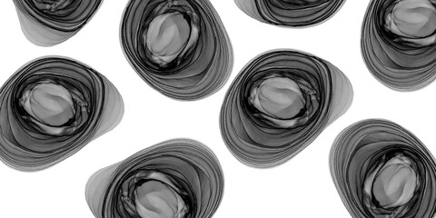 Bold black alcohol inks watercolour hand drawn illustration shapes abstract