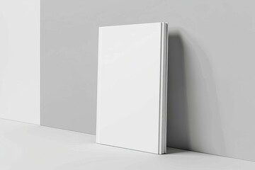 blank white standing magazine cover mockup 3d illustration isolated product showcase template