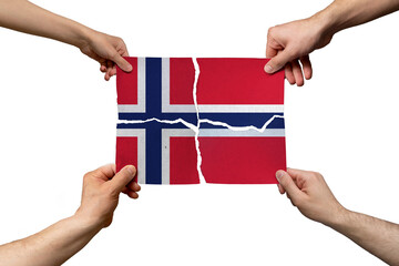 Solidarity and togetherness in Norway, people helping each other, unity and help idea, support concept