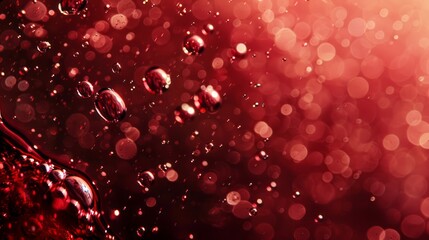 Red wine splashing with bubbles close up and Dew Point on glass, abstract wine with bubbles and foam texture background banner.