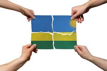 Solidarity and togetherness in Rwanda, people helping each other, unity and help idea, support concept