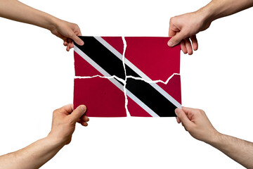 Solidarity and togetherness in Trinidad And Tobago, people helping each other, unity and help idea, support concept