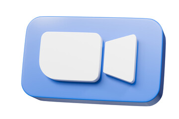 3d Online meeting icon isolated on purple background. Online Meeting, Virtual Conference Video call, Briefing, Teamwork Concept. Minimal 3d Online meeting icon creative design. 3d render.