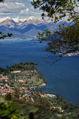 Panoramic view of Lake Como and Bellagio.