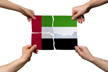 Solidarity and togetherness in UAE, people helping each other, unity and help idea, support concept