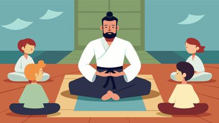 In the midst of a rigorous training session a sensei interrupts to give a lesson on the power of mindfulness and staying fully present in the