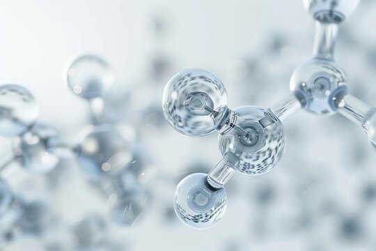 complex molecular structure with atoms and bonds chemistry or biology 3d render
