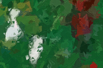 Oil paintings and various floral landscapes, forests, birds, plum blossoms, deer, and streams are beautiful