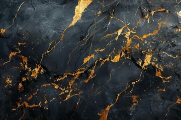 dark gray and gold marble texture background luxury interior design concept photo