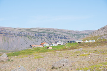 Farm Melanes in Raudasandur in the westfjords of Iceland