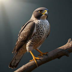 Fototapeta premium red tailed hawk 3D Model, High illustration, 8k image 