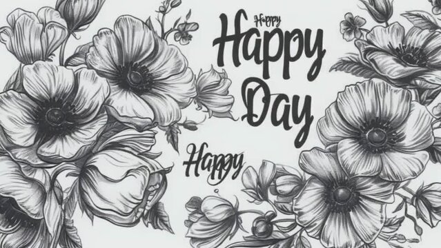 hand drawn flowers