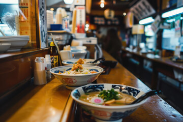 Delightful Ramen Bowl Perspective., Culinary World Tour, Food and Street Food