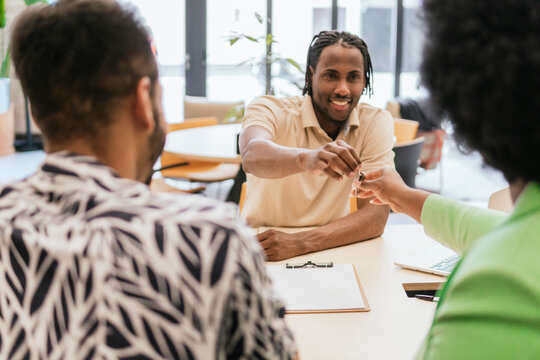 Creative team collaboration in a modern coworking space