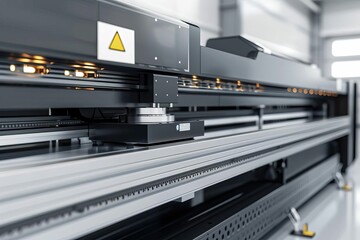 large format digital inkjet printer producing wide prints industrial printing concept 3d illustration