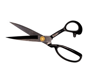 scissors open horizontal isolated on white background