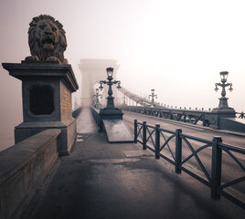 Chain Bridge in the morning, Budapest, Hungary