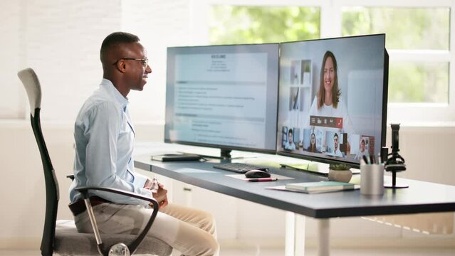 Online Video Conference Job Interview Meeting