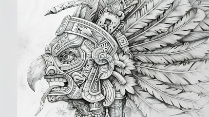Aztec themed tattoo	
