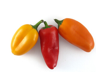 natural pepper on white background