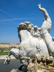 Schonbrunn Palace fountain sculpture