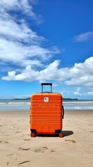 Beach luggage suitcase travel.
