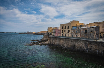 Fototapeta premium landscape of Siracusa village, sicily. Italy. June 2023