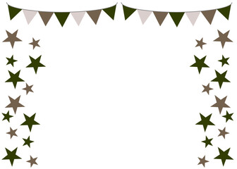 Fototapeta premium ガーランドと星の背景素材