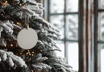 a white ornament from a tree