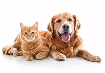 a cat and dog lying together