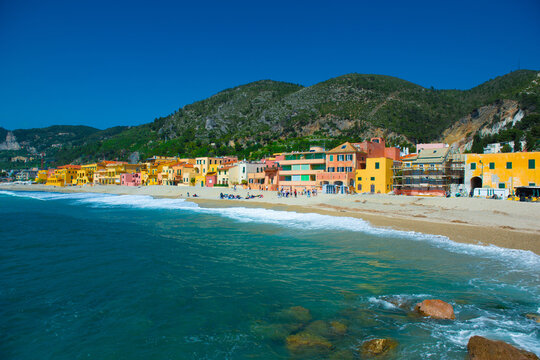 The village of Verigotti with its characteristic colorful houses