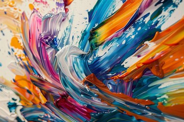 This oil painting is a symphony of color, a visual celebration that dances across the canvas with...
