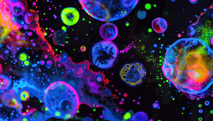 abstract colorful background on black