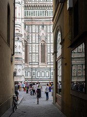 Florence Duomo at the end of a street