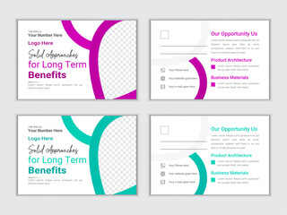 Professional Corporate business post card template design
