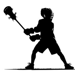 child Lacrosse Player Silhouette	
 - obrazy, fototapety, plakaty