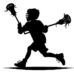 child Lacrosse Player Silhouette	
 - obrazy, fototapety, plakaty