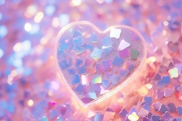 Obraz premium Heart glitter backgrounds defocused.