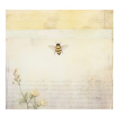 Fototapeta premium Bee ephemera invertebrate bumblebee painting.