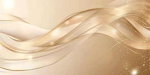 Luxurious background with light golden soft waves
