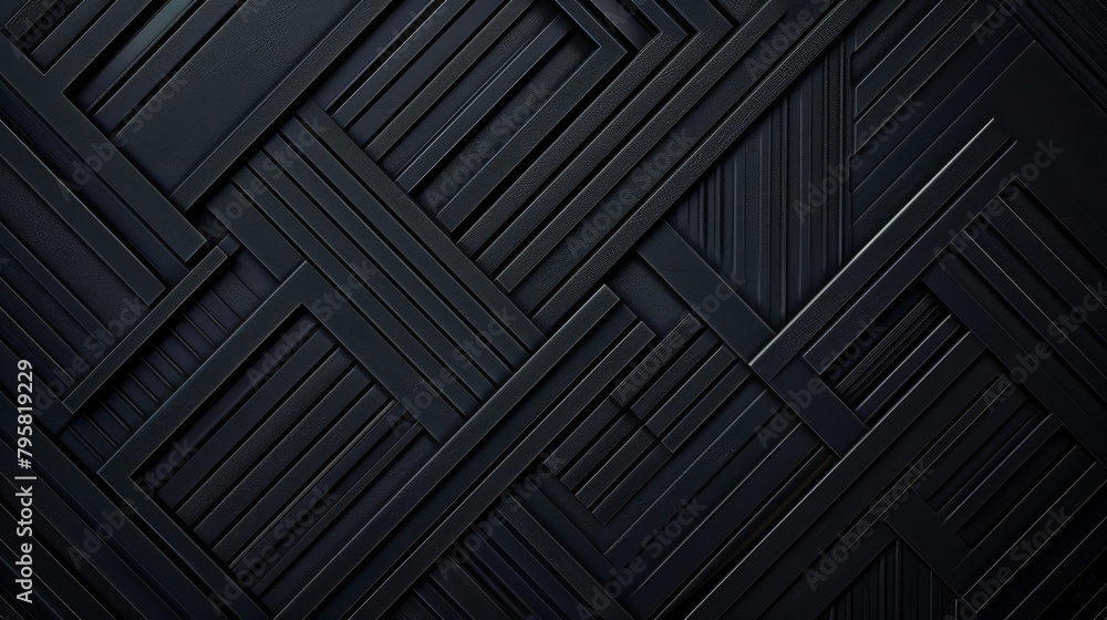 Poster detailed close-up of a stylish dark wooden herringbone design with intricate textures