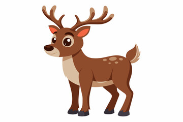 caribou deer cartoon vector illustration