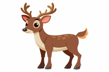 caribou deer cartoon vector illustration