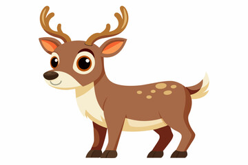 Obraz na płótnie Canvas caribou deer cartoon vector illustration