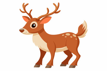 caribou deer cartoon vector illustration