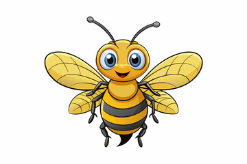 carpenter bee cartoon vector illustration