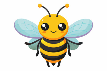 carpenter bee cartoon vector illustration